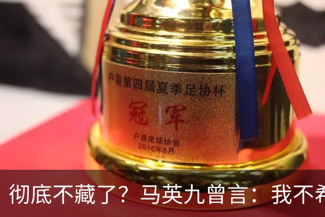 彻底不藏了？马英九曾言：我不希望台湾成为第二个香港！